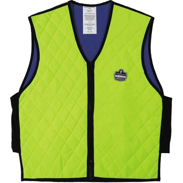 Ergodyne Evaporative Cooling Vest, Embedded Polymers, Zipper Closure, Lime, 2XL EGO12536